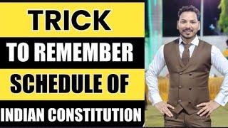 tricks to learn schedules of indian constitution by gourav sirfor all competitive exams by gourav