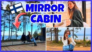 Finnish Trendy Mirror Cabin Tour  Overnight in a Luxury Cabin FinEng Subs