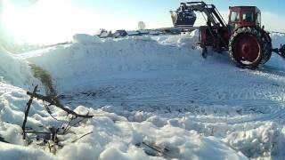 Трактор т40 чистка снега перевозка сена