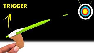 Easiest gun making  how to make pen gun which shoots  shooter toy making  easy diy gun