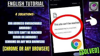 Err Address Unreachable Android  This Site Cant Be Reached Error Chrome or Any Web Browser Fix