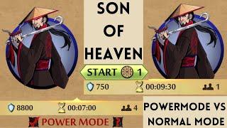 Son Of Heaven Powermode vs Normal Mode - Shadow Fight 2  How Many Larges Needed For PM Nekki ??  