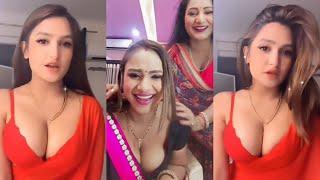 Hot Desi Bhabhi In Saree  Blouse Design  Compilation