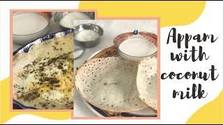 Appam Recipe  How to make Soft Appam without yeast and baking soda  Thengai Paal Aapam in Tamil
