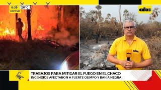 Chaco arduo trabajo contra focos de incendio en Fuerte Olimpo