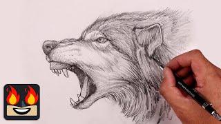 How To Draw a Wolf  Sketch Tutorial