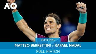 Matteo Berrettini v Rafael Nadal Full Match SF  Australian Open 2022