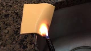 I tried burning Kraft American Cheese and this happened