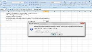 How to Check Year is Leap Year or Not in  MS Excel