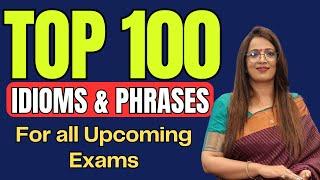 Top Important 100 Idioms & Phrases For SSC CGL MTS STENO CDS NDA 2024  Vocabulary  Rani Mam