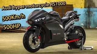 2023 Audi hyper-motorcycle RS1000  Top speed 500Kmh  500HP