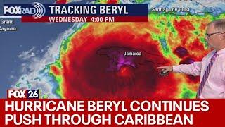 Hurricane Beryl barreling through Caribbean latest track information