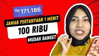 100 Ribu GRATIS Dari Jawab 1 Menit ? Aplikasi Penghasil Uang TERBARU 2022