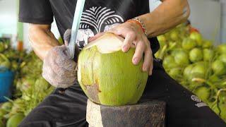 Coconut Farm Processing 10 Tons of Coconuts Every Day - Thai Street Food