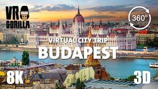 Budapest Hungary Guided Tour in 360 VR short - Virtual City Trip - 8K Stereoscopic 360 Video