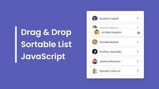 Drag and Drop Sortable List in HTML CSs & JavaScript  Draggable List in JavaScript