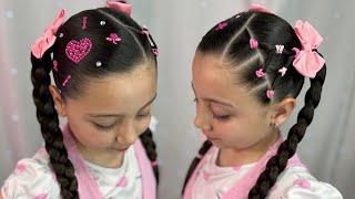 Idea de peinado fácil para niñas  