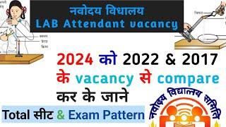 NVS LAB attendant 2024  2022 & 2017 में क्या हुआ था compare