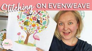 How to Start Stitching on Evenweave and Linen Fabrics  Caterpillar Cross Stitch