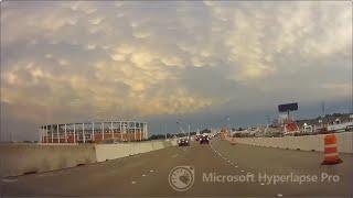 From Dallas through Waco Dashcam Storm and Sunset Hyperlapse