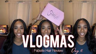 VLOGMAS DAY 16  Fabelle Hair Review  $42 Amazon Wig  Easy Install Synthetic Glueless Wig  Baddie