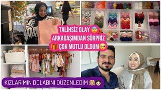 ARKADAŞIMDAN BEKLENMEDİK SÜRPRİZ HEDİYE  KIZLARIMIN DOLABINI DÜZENLEDİM SEL BASTI TALİHSİZ OLAY