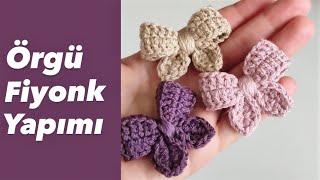 Örgü Fiyonk Yapımı  Knitting Bow Making Subtitle option is available for all Languages.