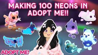 Making 100 Neons In Adopt Me  Filling Up My Inventory With SO MANY NEONS#adoptme #roblox