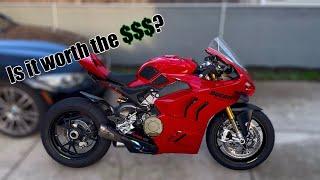 Is the Ducati Panigale V4S ACTUALLY worth $32000???  One Year Review 