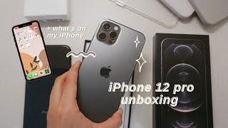  iphone 12 pro unboxing graphite 128gb + whats on my iPhone