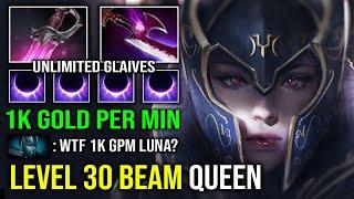 NEW 7.37C MOST OP HERO Level 30 Late Game 1 Shot Unlimited Beam 1K GPM Max Glaives Luna Dota 2