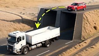 Cars vs Incomplete Road x Switchback Road x Speed Bumps x Giant pit ▶️ BeamNG Drive LONG VIDEO