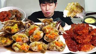 Delicious Soy Sauce Marinated Crab and Spicy Marinated crab  MUKBANG REALSOUND ASMR EATINGSHOW