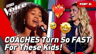 FASTEST Chair Turns on The Voice Kids    Top 6