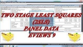 Two Stage Least Squares 2SLS Panel Data EVIEWS 9