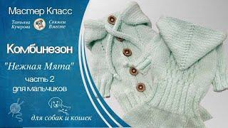 Комбинезон для собаки спицами часть 2 Dog clothes