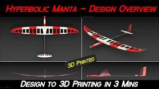 Hyperbolic Manta e-DLG - from design to 3d printing in 3 minutes