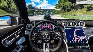 2024 Mercedes AMG C63 S E Performance - Euro Truck Simulator 2 Steering Wheel Gameplay