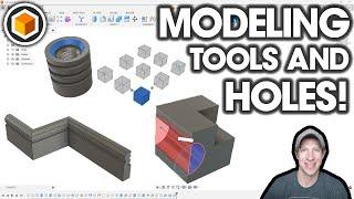 Getting Started with Fusion 360 Part 4 - Modeling Tools Cutting Holes and Removing Material