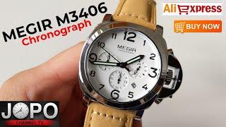 MEGIR M3406 Luxury Chronograph Homage Watch│Megir Watch Review│Subtitles