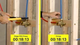 PEX PRESS vs CRIMP Which one is faster?  Viega