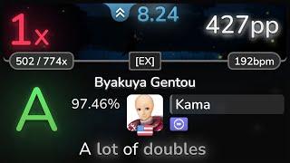 Kama  Nekomata Master - Byakuya Gentou EX +DT 97.46%  427pp 1 - osu