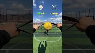   ️ SKILL ASMR CATCH THE BALL WITH DANGEROUS WEAPON #shorts #viral #challenge