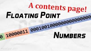 Floating Point Numbers - A Contents Page