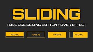 Pure  CSS Button With Sliding Background Hover Effect   CSS Animated Hover Effect With Source Code