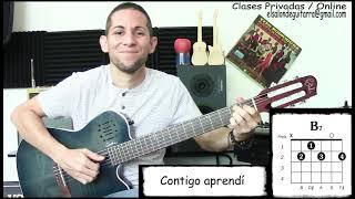 Contigo  Aprendi  Tutorial de Guitarra