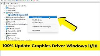 How To Update Graphics Driver Windows 1110 Intel AMD Nvidia