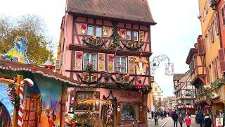 4K  Colmar France Magical Christmas Town⭐Fairy-tale Christmas market in Alsace  Dec. 2022