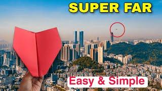 How To Make a Paper Airplane Fly SUPER FAR  Paper plane easy @howtomakeapaperairplane