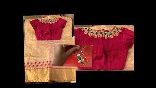 Most Beautiful  Designer Work Blouse with Normal Stitching Needle-Same Like AARI Maggam Work Blouse